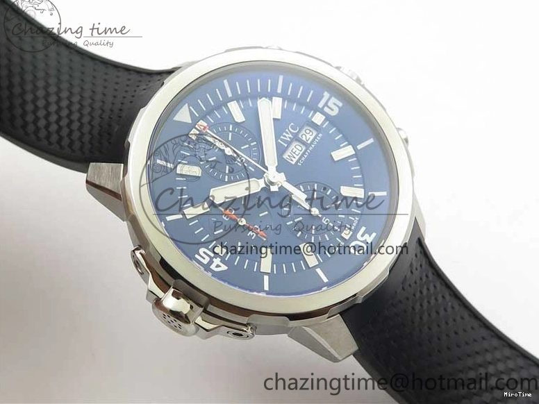 MIROTIME 1224 Aquatimer Chrono IW376803 V6F 1:1 Best Edition Blue Dial on Ruber Strap A Neat 7083